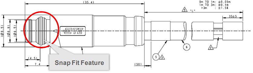 TE Connectivity M8 B-Code 5-Pin Pigtail Cable Assemblies
